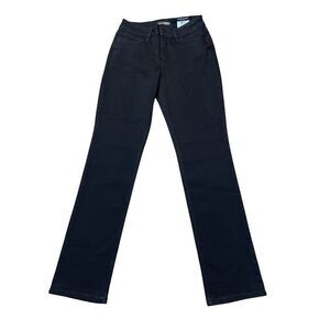 Lee Straight jeans Womens sz 10L 10' rise secretly shapes Black Mid Rise stretch